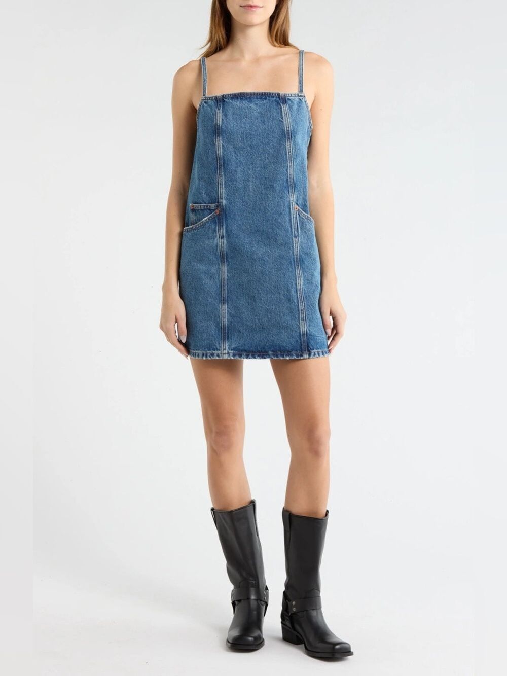 RE/DONE The Margo Denim Minidress Size XS
